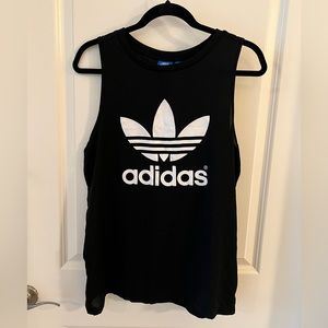 Adidas Trefoil Semi Sheer Black Tank Top